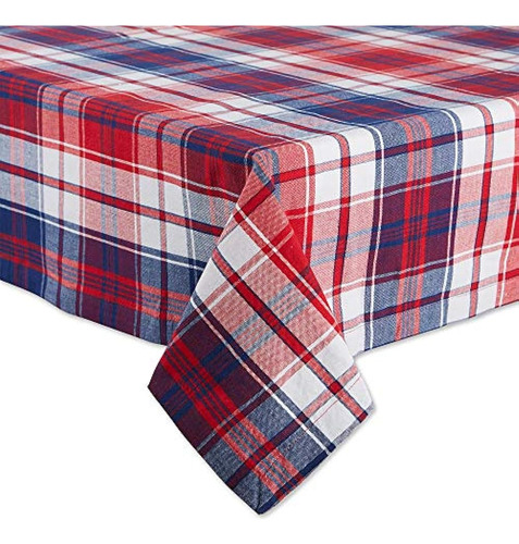 ~?dii Americana Plaid Collection Tabletop, Tablecloth, 52x52