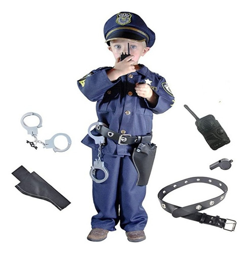 Disfraz De Uniforme De Policía For Niños Lazhu