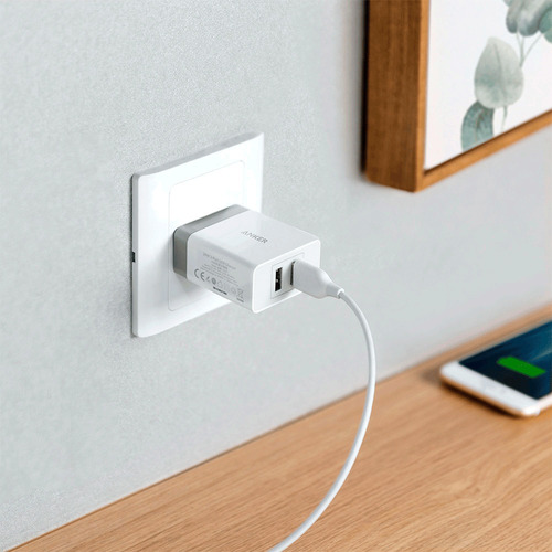 Imagem 5 de 5 de Carregador Parede 24w Anker Powerport 2x Usb Power Iq 2.0 Br