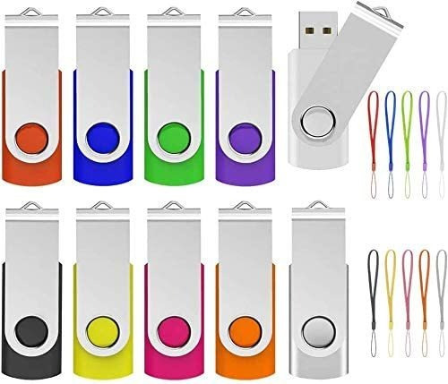 Paquete De 10 Pendrives Memoria De 16 Gb | Usb 2.0 / Colo...