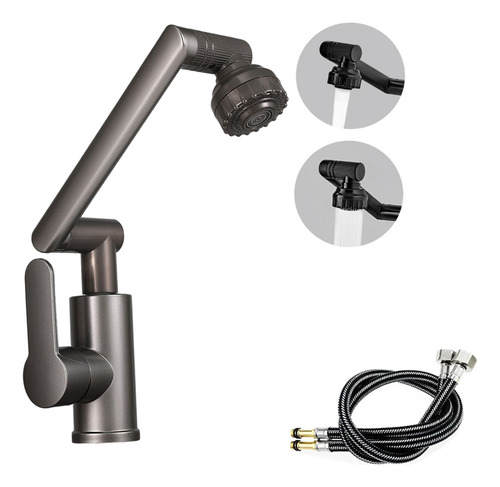 A Llave Mezclador Para Fregadero Grifo Flexible 360° Cromado