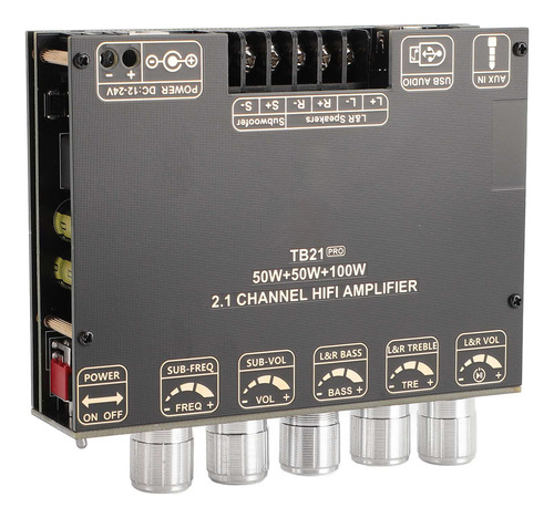 Módulo Amplificador De Potencia Placa De 2.1 Canales 50wx2 P