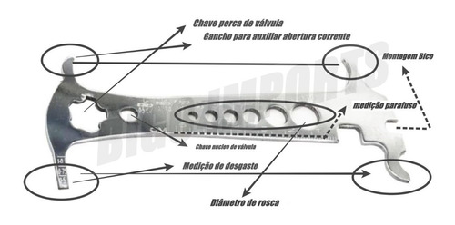 Imagem 8 de 9 de Medidor Ferramenta Para Medir Desgaste De Corrente De Bike