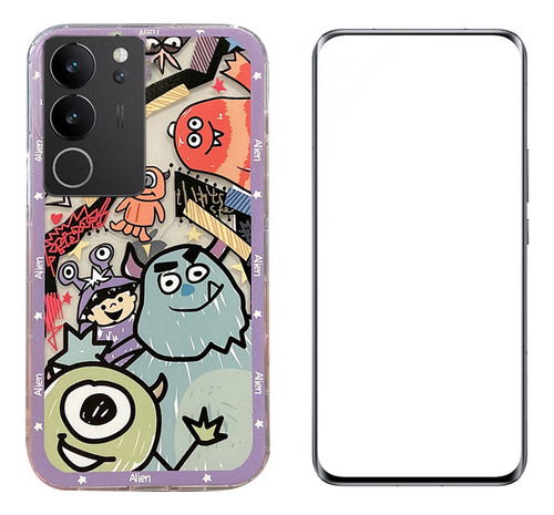 Funda Para Vivo V30 Lite 5g Anime Tener Vidrio Membrana