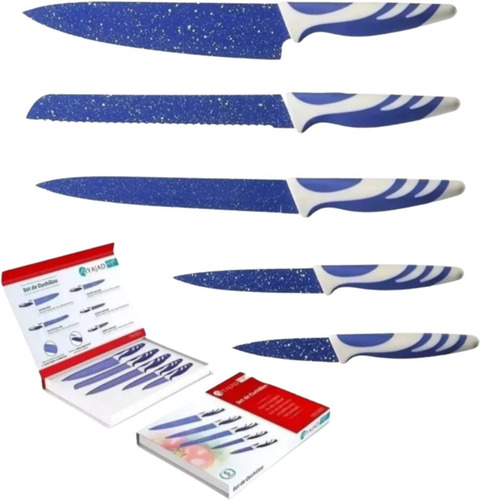 Juego De Cuchillos Para Cocina 5 Piezas Con Estuche Yajad