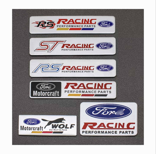 Emblema Aluminio Compatible Con Ford Racing Focus Fiesta Rs