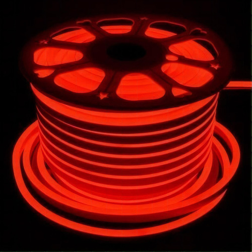 Manguera LED de neón profesional de 14 metros+conector 110/220 V, luz roja, 220 V