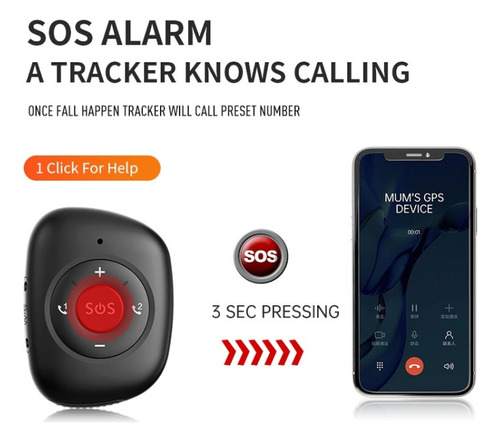 A Rastreador Gps Con Alarma De Emergencia Con Botón Sos