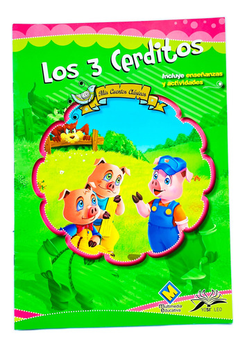 Los Tres Cerditos Cuento Ilustrado Con Dos Títeres Y Audioli