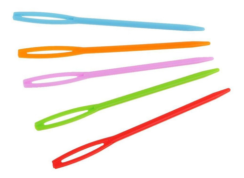 5x100pcs Agujas De Coser De Plástico Para Niños Lana Tejer