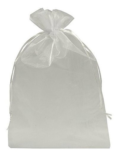 Ankirol 100pcs Sheer Organza Favor Bags 8 X 12  Large Organz