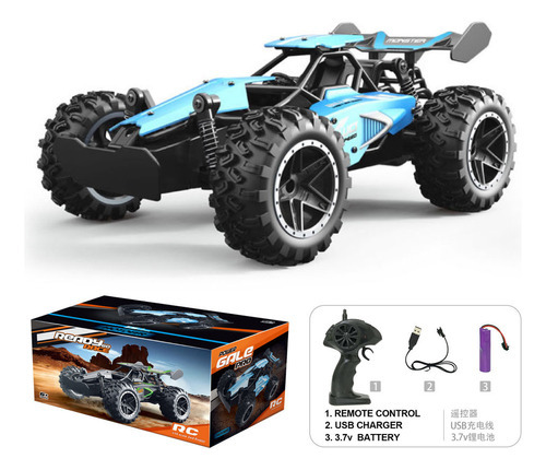 2.4g Rc High Speed Off-road Drifting Holiday Gift Toy Car Color Azul