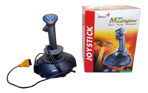 Joystick Retro Genius Maxfighter F-16 Para Pc Negro