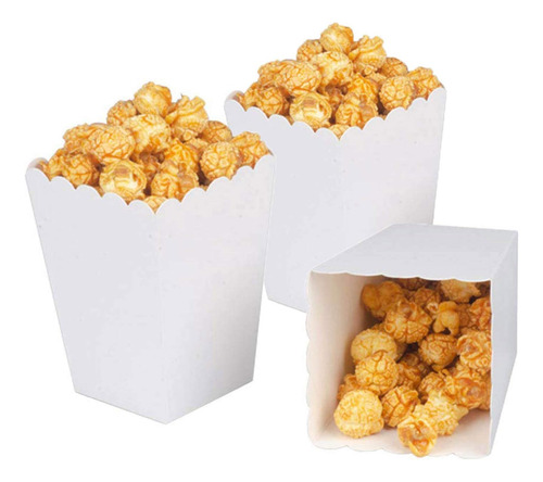 Cajas De Popcorn Aimtohome, 250ml, Blanco X24 Pcs