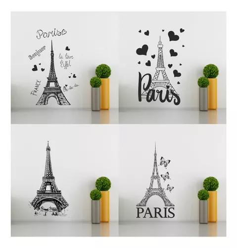 Vinilo decorativo Torre Eiffel Paris - Papel tapiz adhesivo pared Hogar  Vinilos decorativos