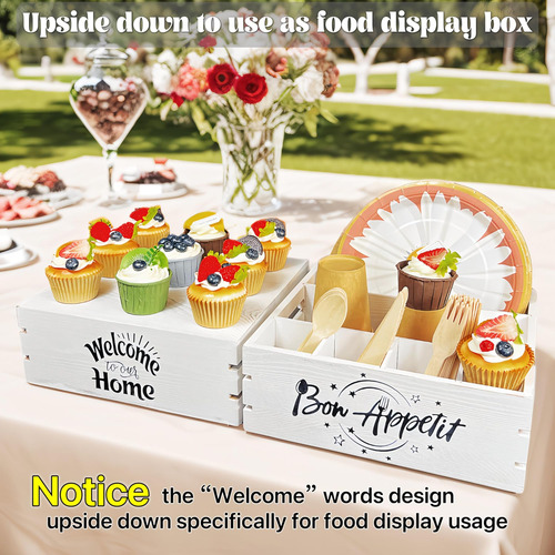 Soporte Para Utensilios De Madera Para La Fiesta 4 In1 - Dis