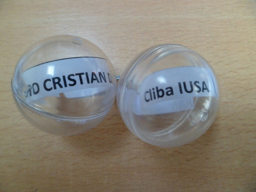 Bolillas Plasticas Transparentes 3,5 Cm Para Sorteos