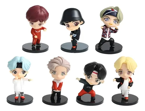 Kit 7 Peças Miniaturas Bts K-pop Colecionáveis | Parcelamento sem
