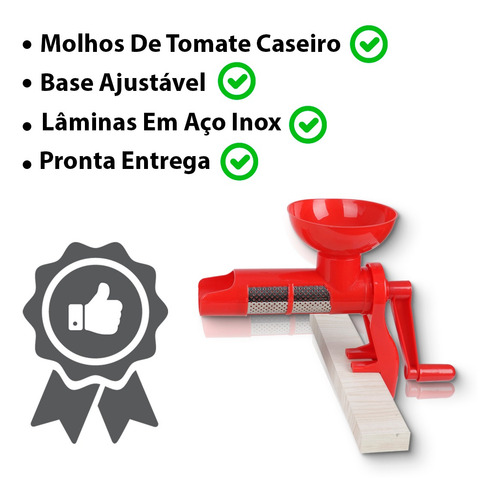 Imagem 5 de 6 de Moedor Manual Para Molho De Tomate Caseiro Ud463