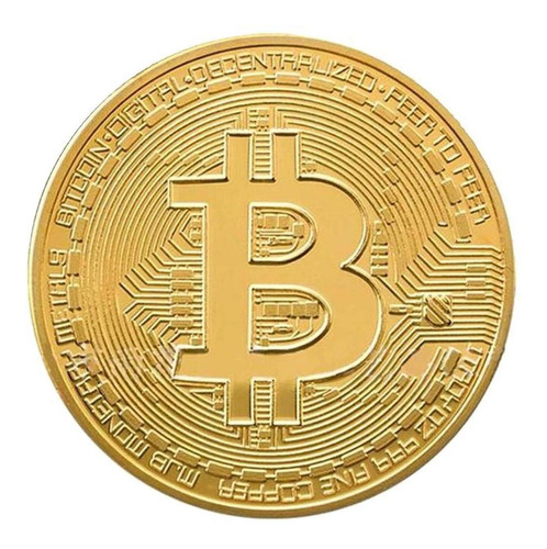Bitcoin Monedas Decorativa, Mxbib-003, 3 Pzas, 4cm Ø, Metal