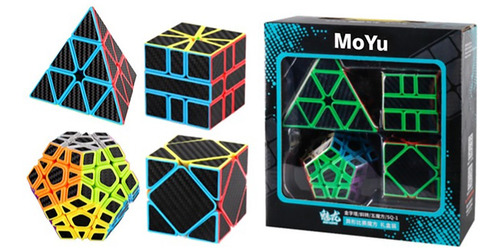 Set De Cubos Mágicos Moyu Carbono Alta Velocidad