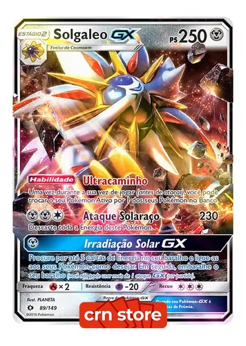 Kit Lendários Solgaleo Lunala Ultra Necrozma Lote 100 Cartas