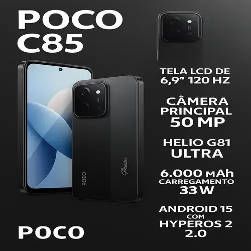 Xiaomi Poco C85 256gb 16gb Ram Global + Kit Completo Brinde