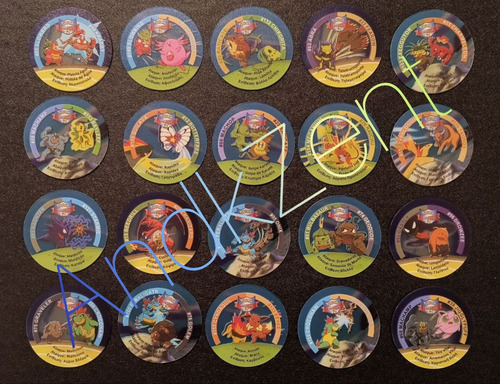Tazos Pokémon Traslúcidos