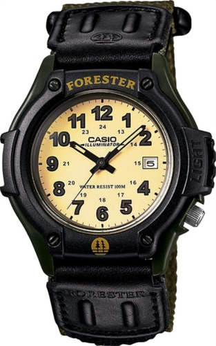 Reloj Casio Forester Ft500 Cafe Velcro Fechador Sumergible