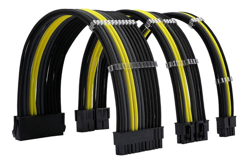 Kit Cables Mallados Atx Calidad Premiun 24 Pin Atx 4+4 6+2x2