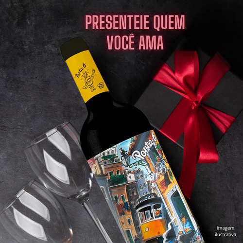 Vinho Português Porta 6 Tinto 750ml Kit 12 Unidades