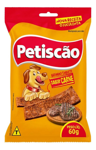 Bifinho Para Cães Petiscão Tablete Sabor Carne - 60g Petisco