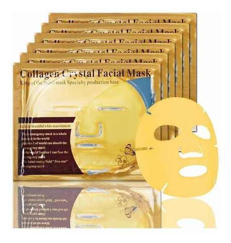 Kit De Mascarillas 10pz Oro Colágeno Dorada Antiedad Antia