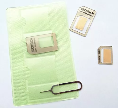 Adaptador de tarjeta SIM, adaptador Nano Sim/Adaptador Micro  Sim/Aguja/Soporte de tarjeta SIM de hoja de almacenamiento