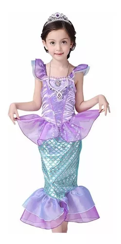 sereia  Vestidos da pequena sereia, Roupa de sereia infantil, Fantasias  femininas