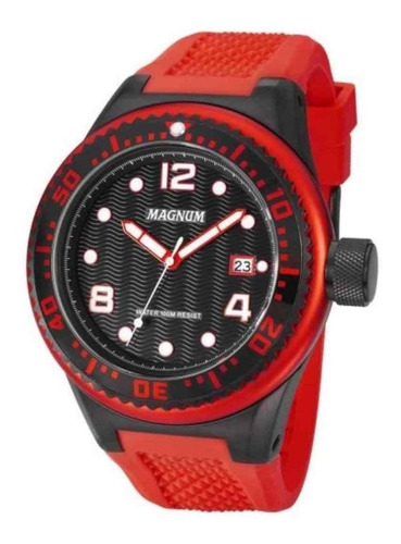 Relógio Magnum Masculino Preto/vermelho Ma34003v