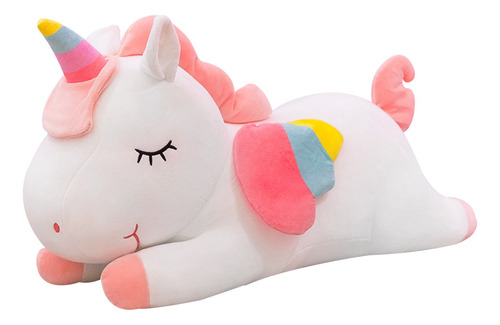 Unicornio Pony De Peluche Arcoiris Tipo Pegaso Almohada 30cm