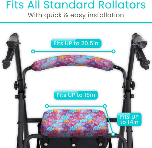 Cobertor Para Rollator Con Asiento, Lavable Y Diseño Floral