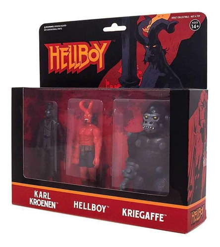 Super 7 Hellboy Reaction Figuras Acción, Paquete 3 A,
