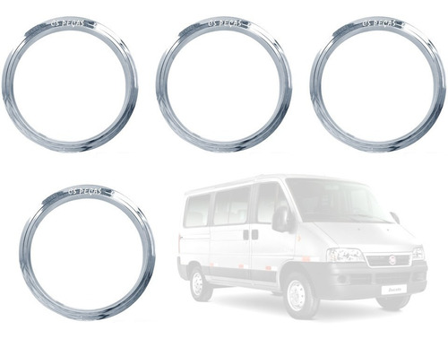 Calota Roda Ducato Boxer Jumper Cromado Aro 15 4 Unidade