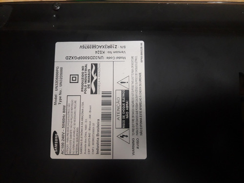 Tv Samsung Un32d5000pg Tela Ruim - Não Entrega