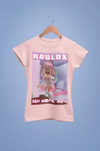Camiseta Blusa Infantil Roblox Pink Menina Pronta Entrega