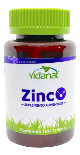 Zinc 100 Cápsulas Vidanat.