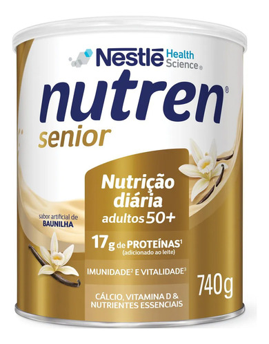 Nutren Senior sabor baunilha 740g - suplemento em pó - Nestlé