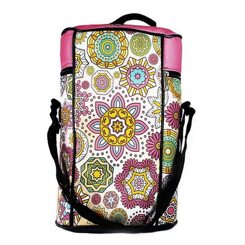 Imagen 5 de 6 de Equipo De Mate Madera Completo Mandalas Regalo Cuero Set