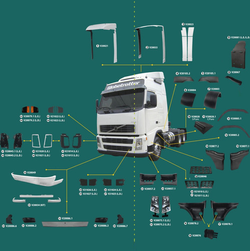 Tapa De Bateria P/ Volvo Fh (con Agujero) Imp.plast.inyectad