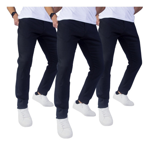 Kit 3 Calça Jeans Masculina Original Slim