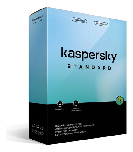 Licencia Digital Kaspersky Standard 3 Dispositivos 1 Año