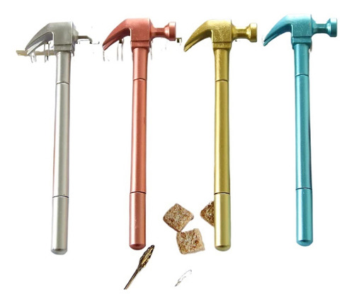 Juego De 24 Plumas De Gel Creativas Con Forma De Martillo,
