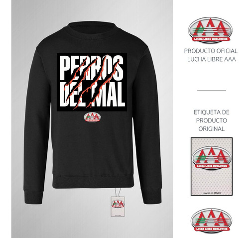 Sudadera Para Hombre Lucha Libre Aaa Perros Del Mal